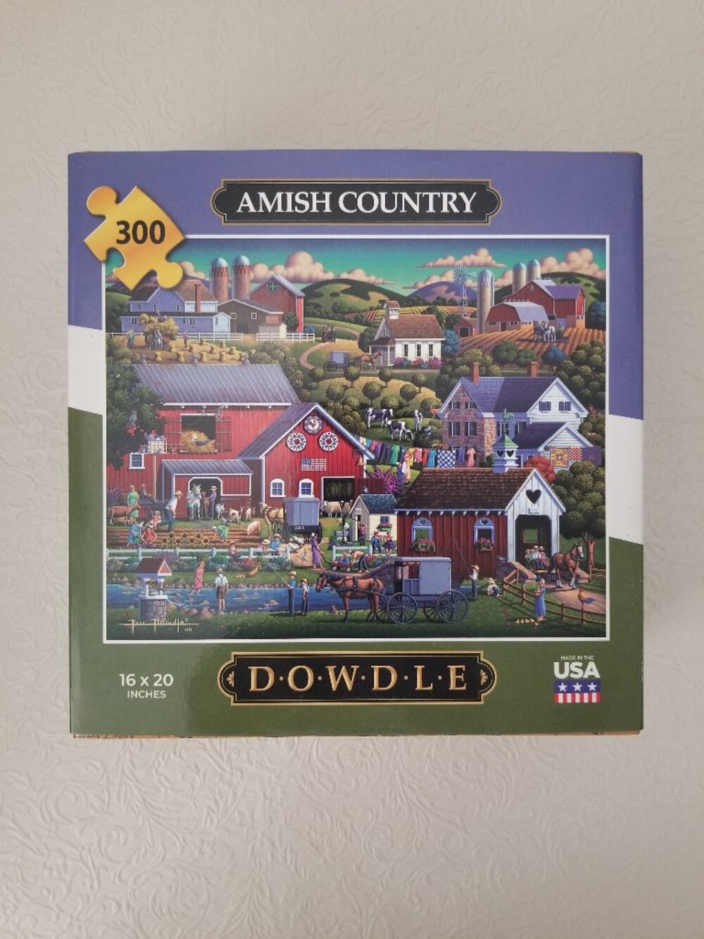 Dowdle 300 Piece Puzzle Amish Country Farm Community New Unused